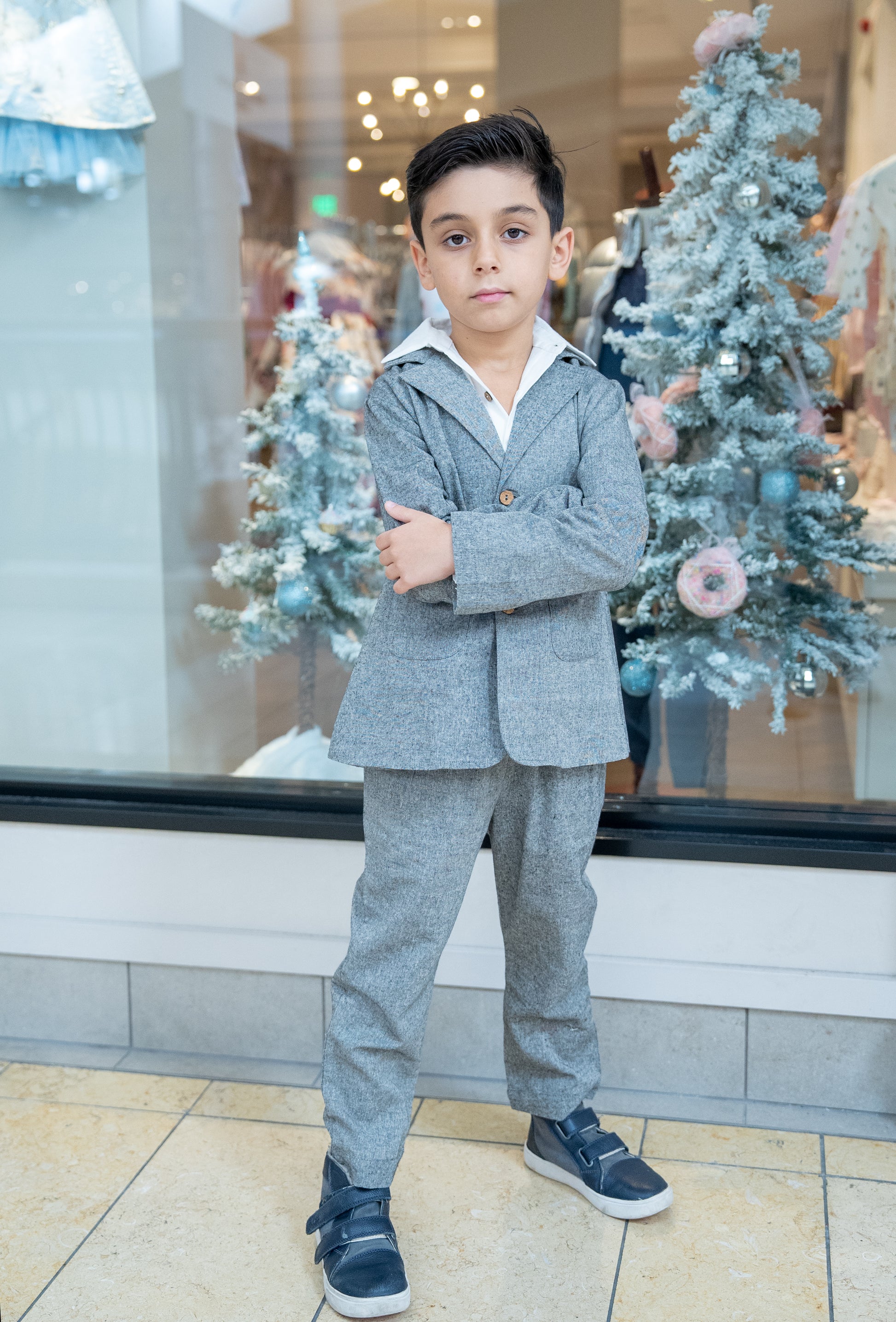 BOYS 3 PC SUIT-GRAY