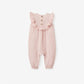 PINK FLORAL EMBROIDERED ORGANIC MUSLIN JUMPSUIT
