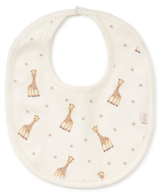 ECRU SOPHIE LA GIRAFE PRINT BIB