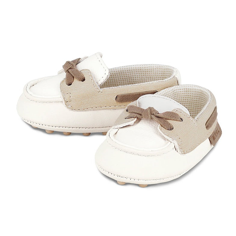 MOCCASIN SHOES NEWBORN BOY Natural