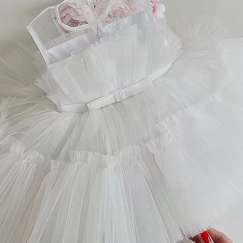 PARTY DRESS BABY GIRL- WHITE