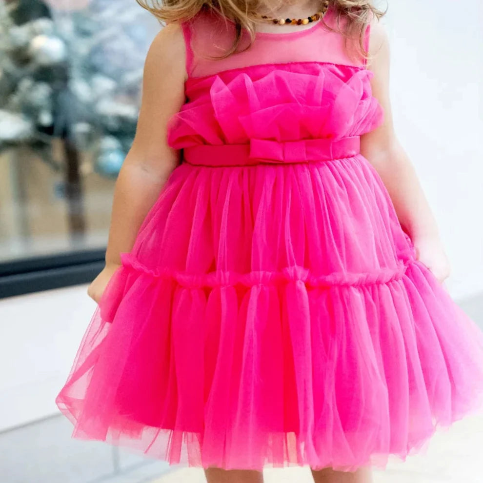 DRESS BABY GIRL-HOT PINK