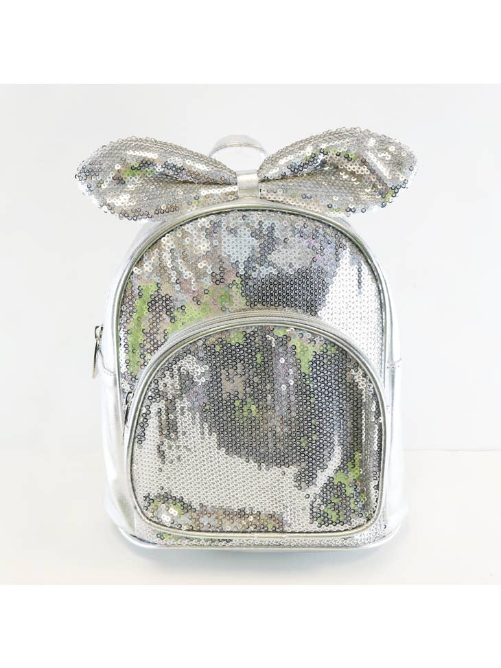 SILVER Sequin Bunny Backpack