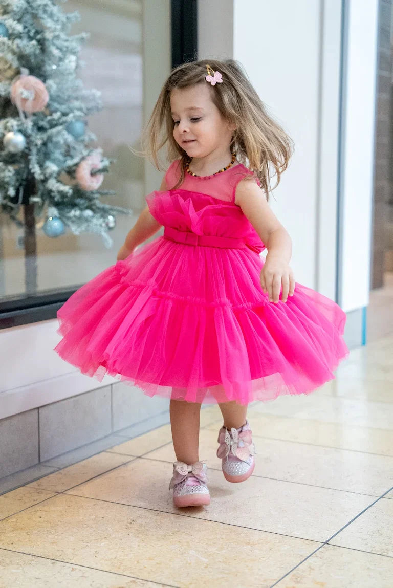 DRESS BABY GIRL-HOT PINK